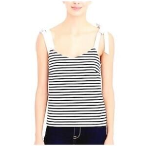 NWT $40 J.Crew J. Crew Tie Shoulder Striped Tank Top Knit Shirt Nautical Blouse